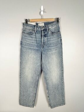 EVERLANE NWT 90s Way High Jean 27 Long Light Wash Organic Cotton Straight Leg